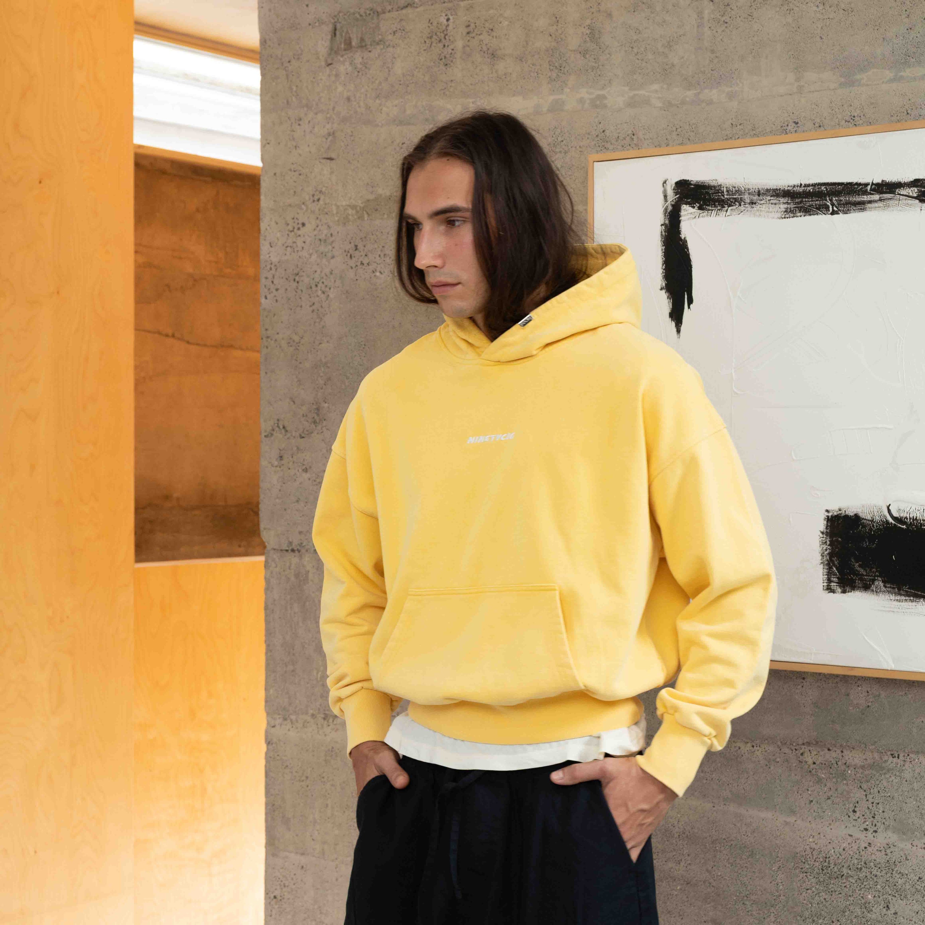 90CIG LOGO HOODIE - Yellow