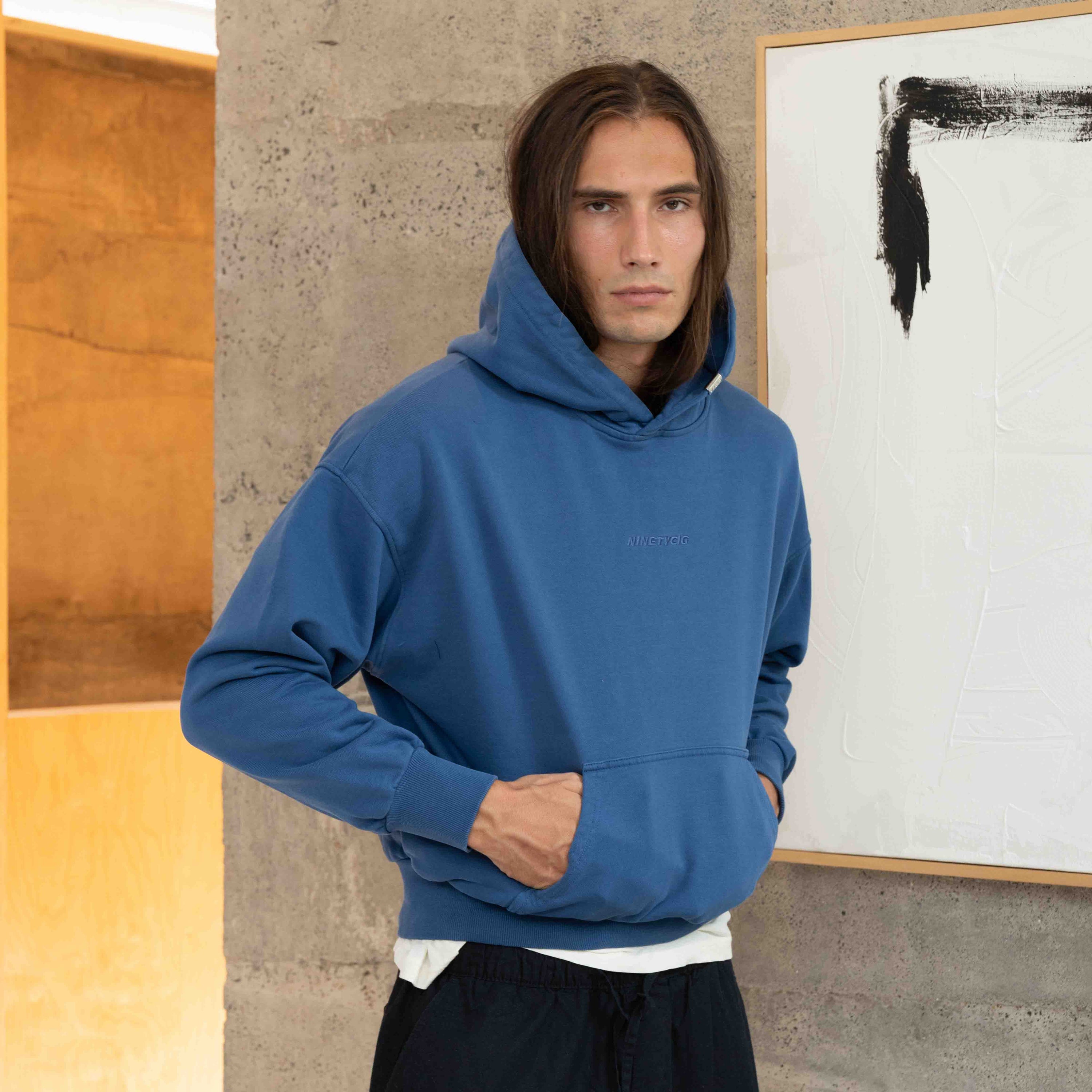 90CIG LOGO HOODIE - Blue