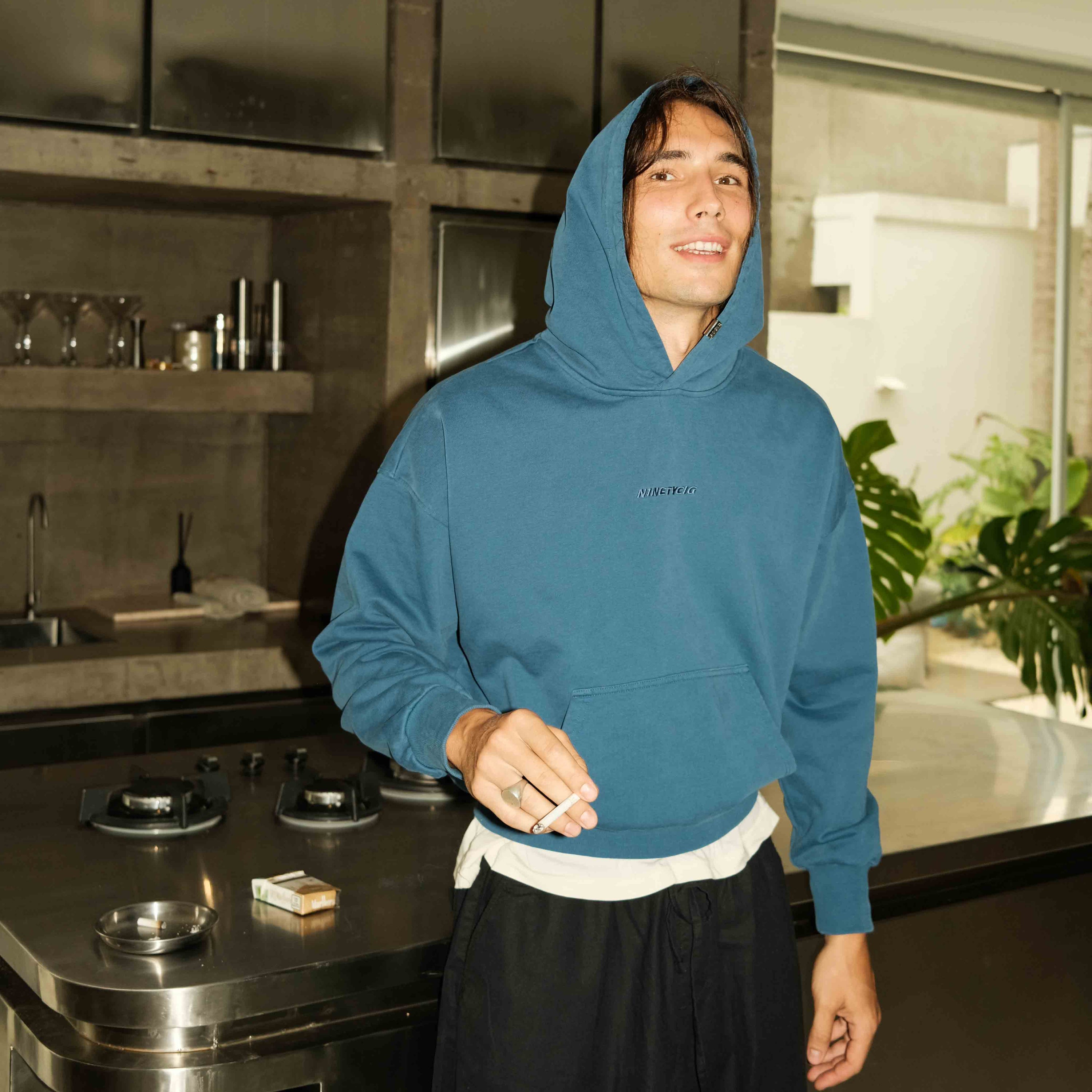 90CIG LOGO HOODIE - Blue