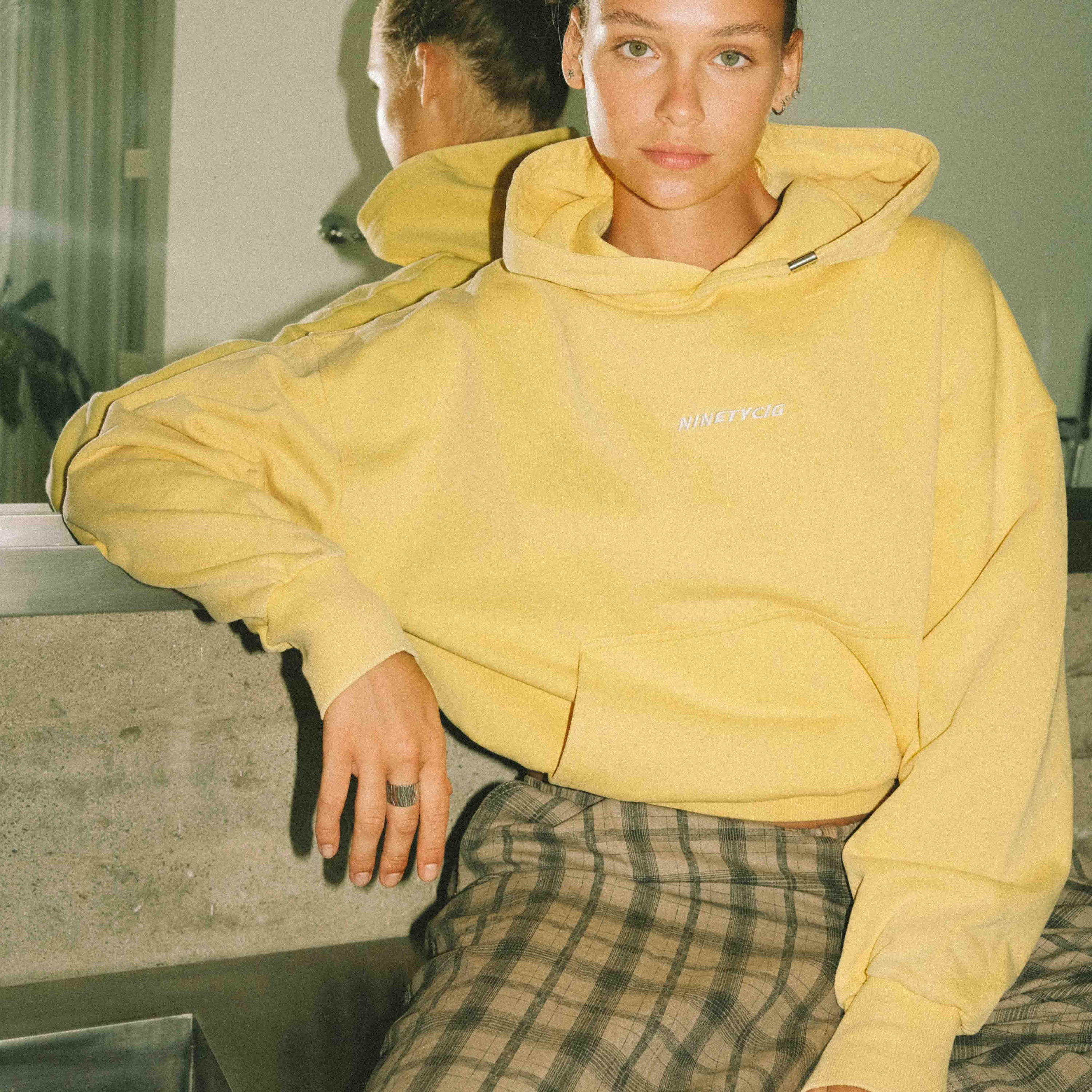 90CIG LOGO HOODIE - Yellow