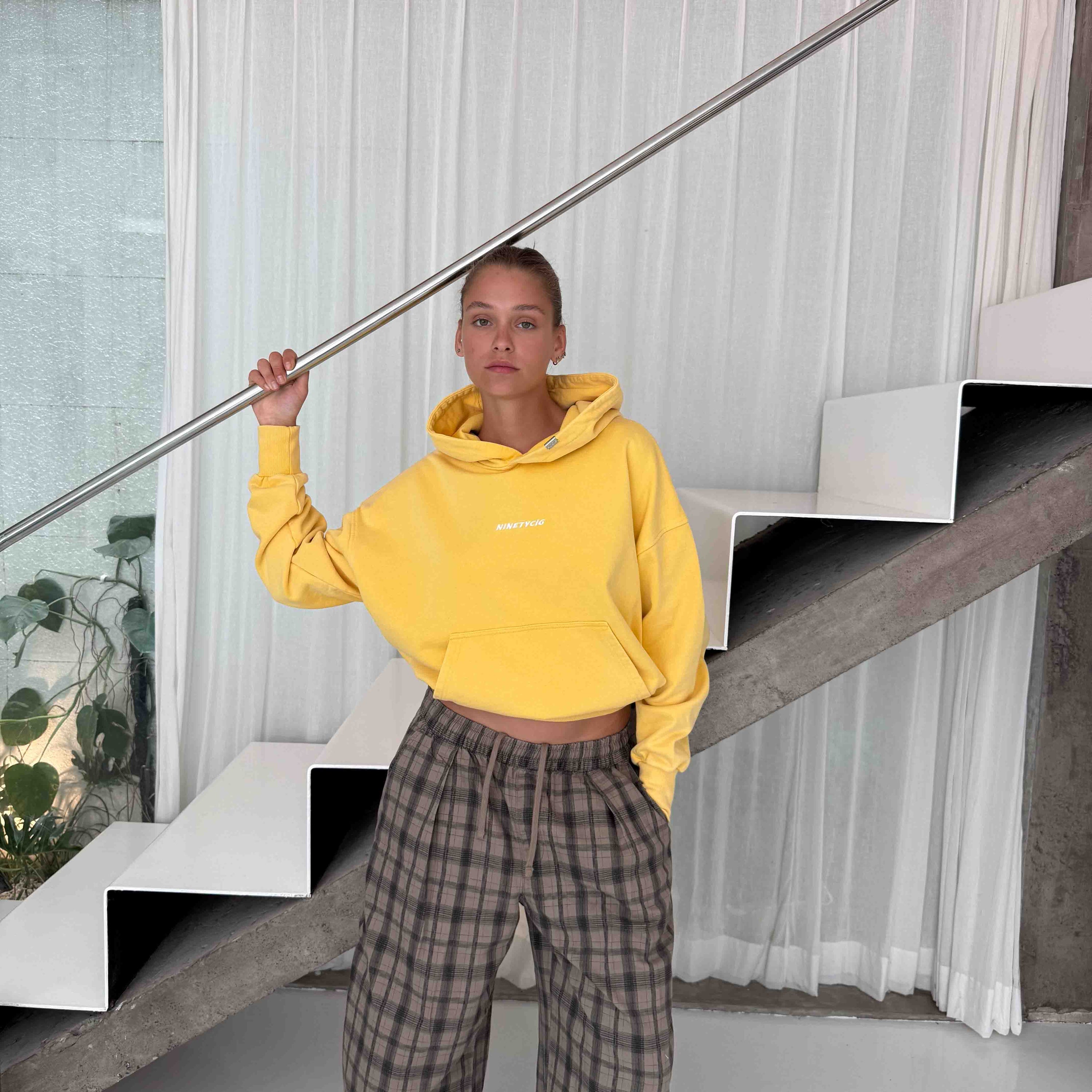 90CIG LOGO HOODIE - Yellow