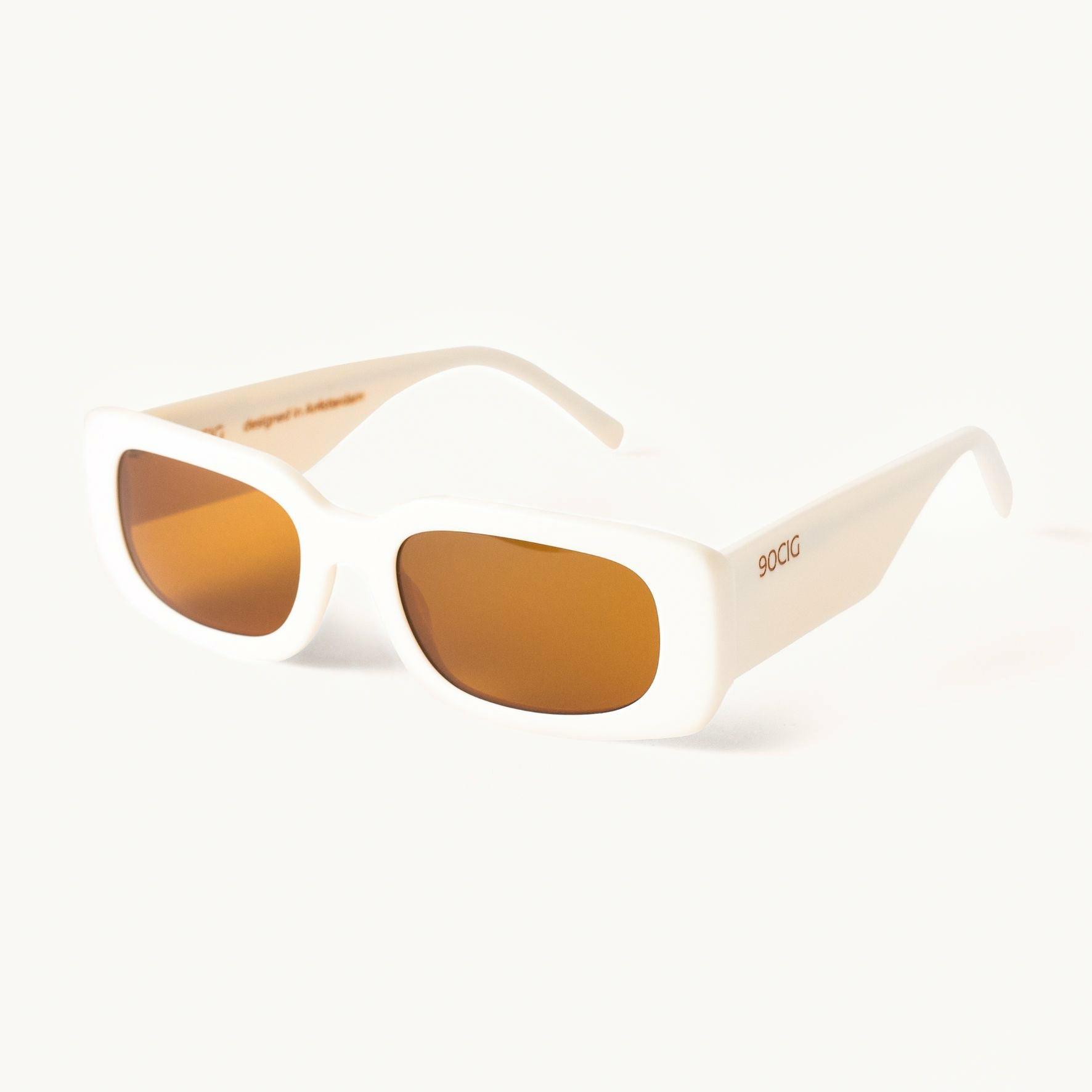 90CIG XXX01 White/Orange Unisex Sunglasses