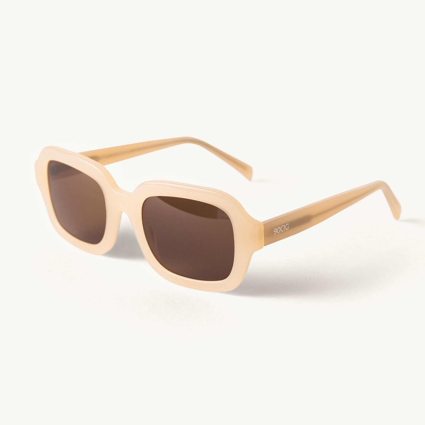 90CIG XXX02 Creme/Brown Unisex Sunglasses