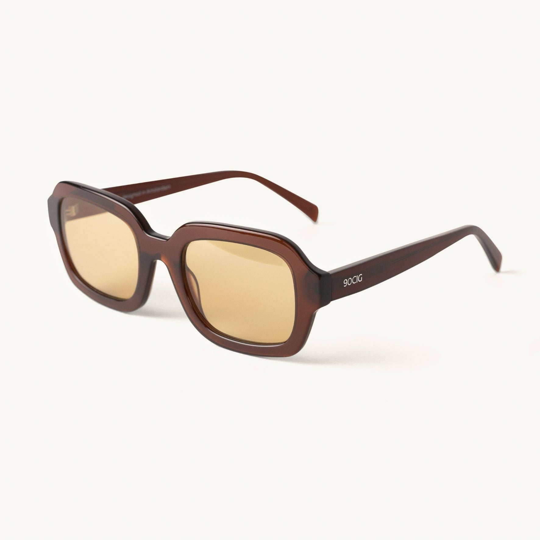 90CIG XXX02 Brown/Yellow Unisex Sunglasses