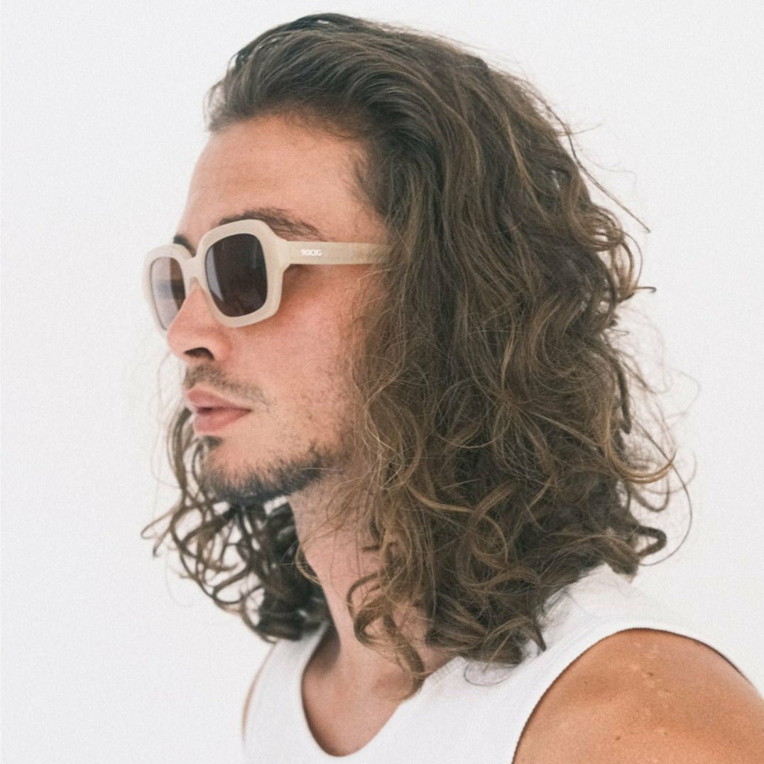 90CIG XXX02 Creme/Brown Unisex Sunglasses