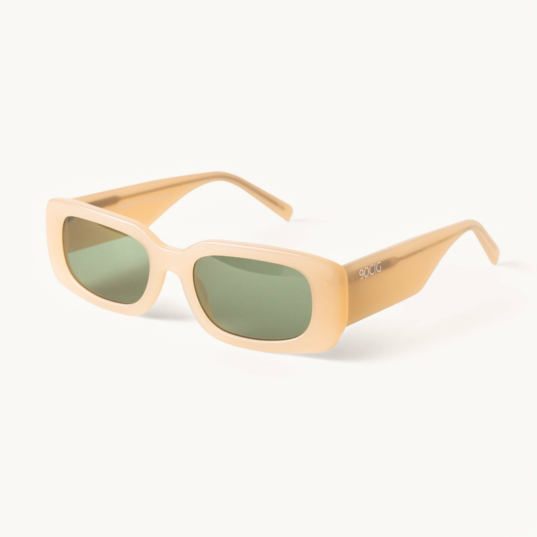 90CIG XXX01 Creme/Green Unisex Sunglasses
